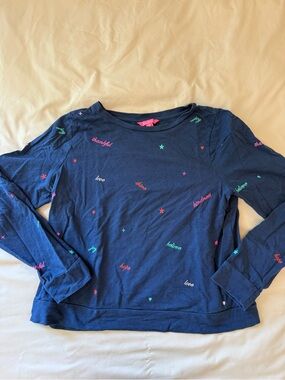 Lilly Pulitzer Navy Rami sweatshirt in Good Vibes Only